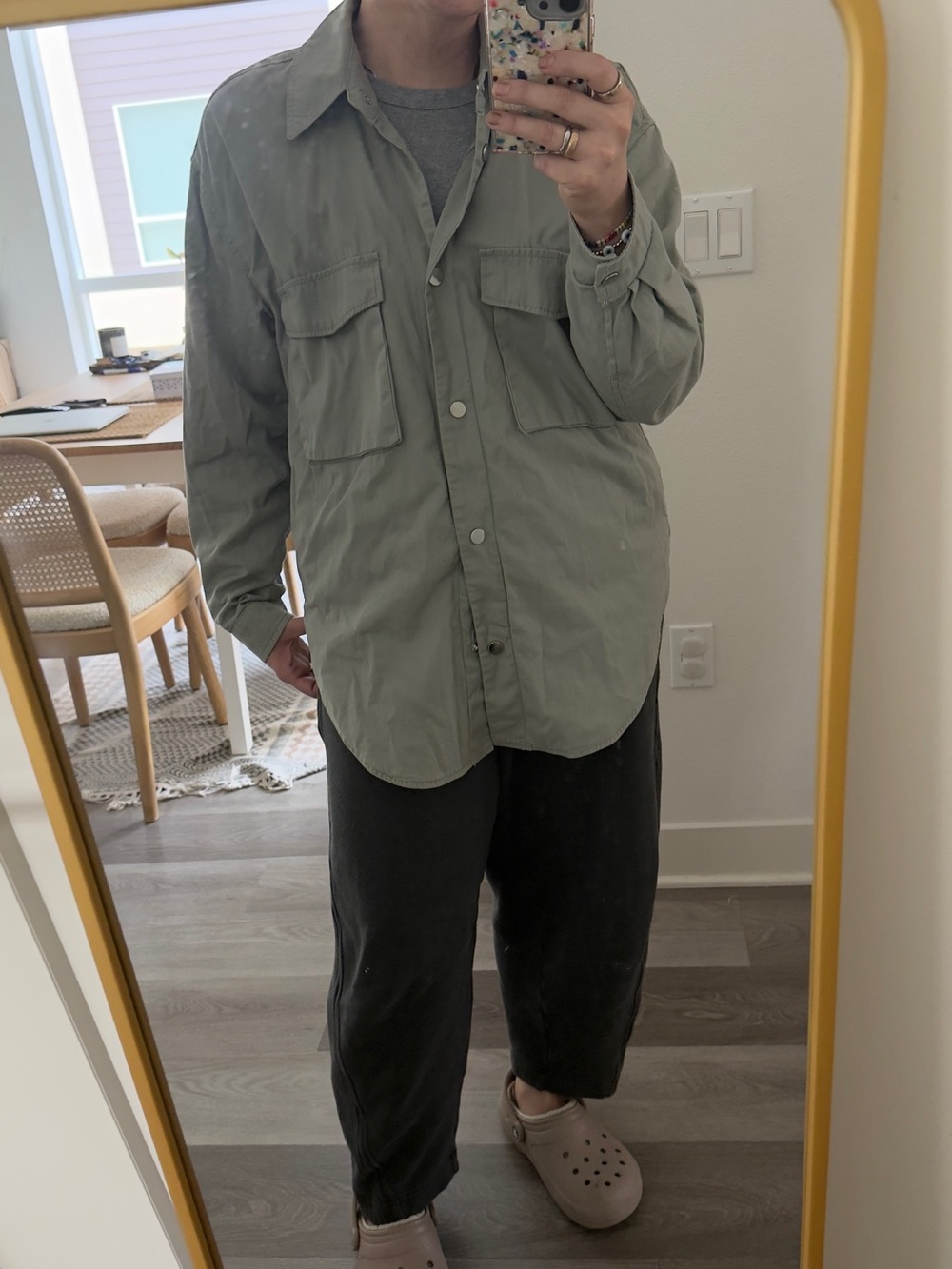 Abercrombie & Fitch women sage Shirt Jacket